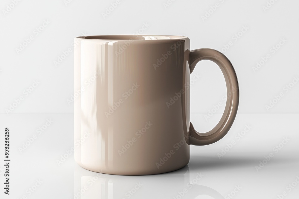 Fototapeta premium Coffee Mug Mockup on Isolated Background created with Generative AI