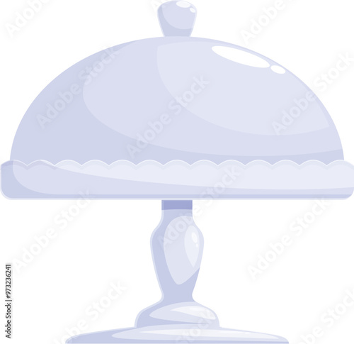 Empty cake stand with a lid, waiting to be filled with a delicious dessert