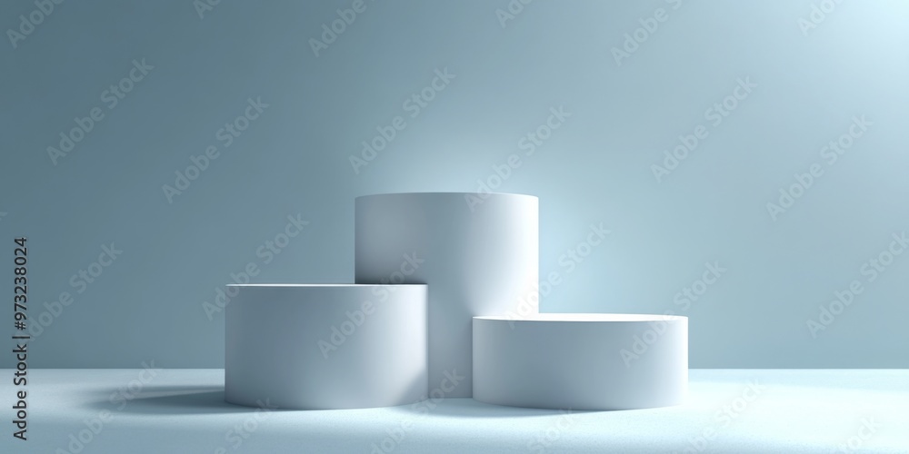 Minimal background. podium and white background for product presentation. 3d rendering illustration.
Minimal background. podium and white background for product presentation. 3d rendering illustration.