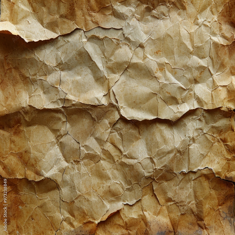 Crumpled Brown Paper Texture Crumpled Brown Paper Texture