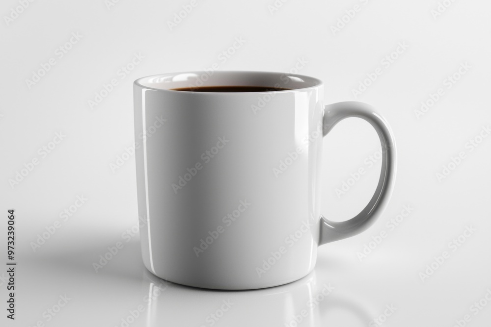 Fototapeta premium Coffee Mug Mockup on Isolated Background created with Generative AI
