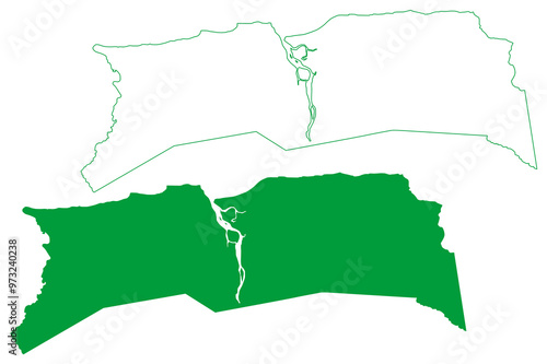 Camocim municipality (Ceará state, Municipalities of Brazil, Federative Republic of Brazil) map vector illustration, scribble sketch Camocim map
