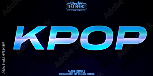 Kpop editable text effect, customizable music and dance 3d font style