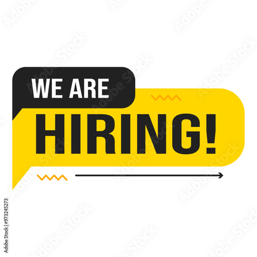 We Are Hiring Sign Vector, Job Vacancy Sign Vector