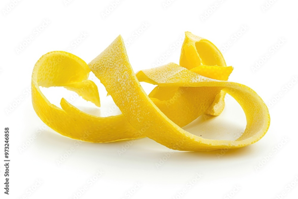 Close up shot of an orange peel on a white surface, perfect for food or beauty related uses Close up shot of an orange peel on a white surface, perfect for food or beauty related uses