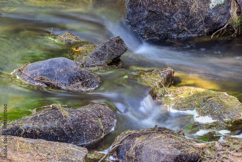 Fototapeta premium cascading water of trap falls brook
