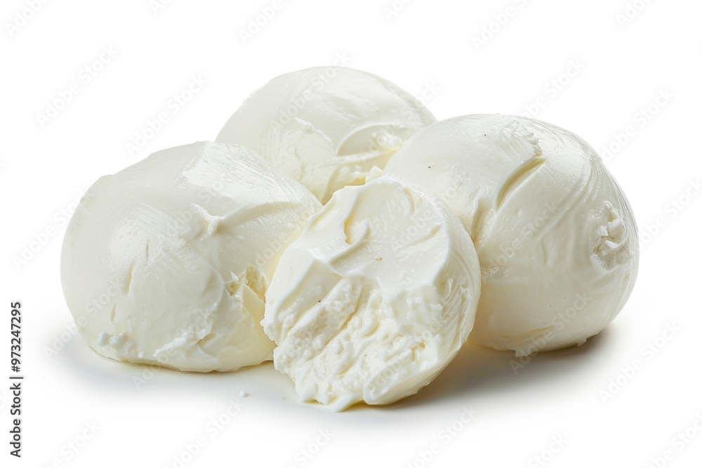 Three pieces of cheese stacked on top of each other, perfect for snacking or serving at a party Three pieces of cheese stacked on top of each other, perfect for snacking or serving at a party