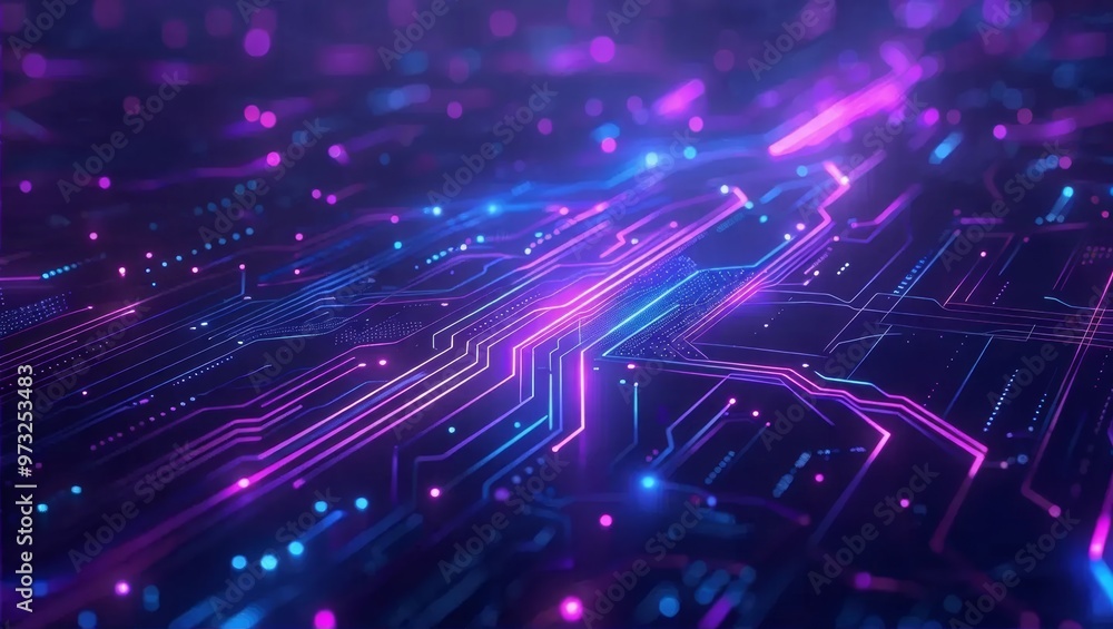 Futuristic Digital Circuit Pathway Futuristic Digital Circuit Pathway