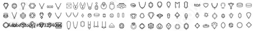 This icon set includes icons such as gems, gemstones, jewels, accessories, rings, and many others.