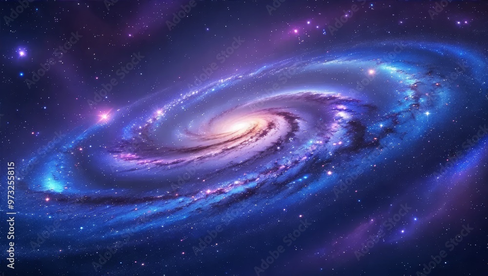 Obraz premium Stunning Spiral Galaxy with Vibrant Cosmic Colors