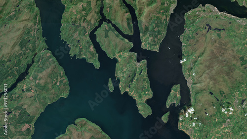 Bute Island. United Kingdom. Satellite, June 14, 2023