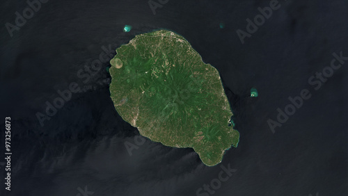 Camiguin Island. Philippines. Satellite, April 11, 2020 photo