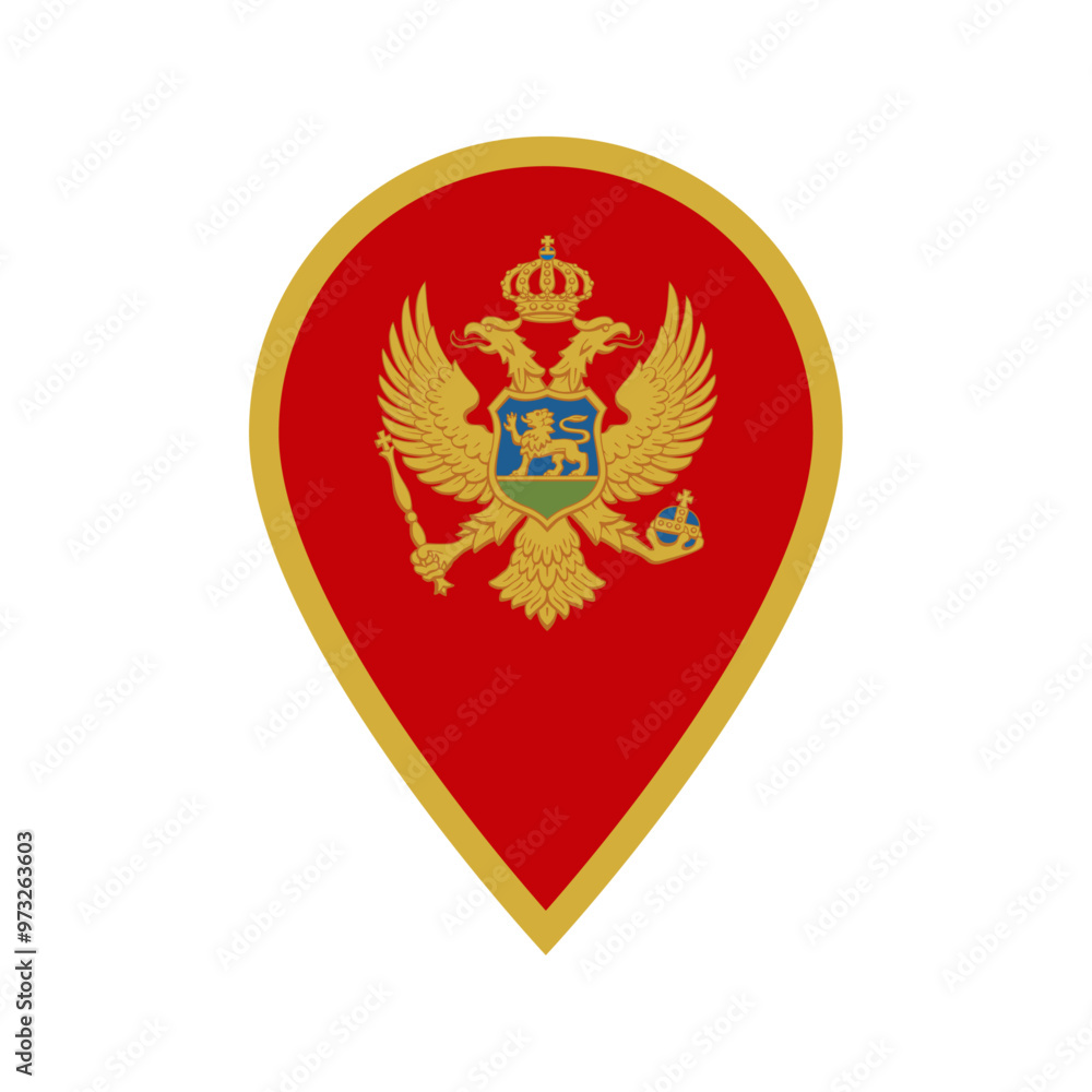 Montenegro flag location icon Montenegro flag location icon