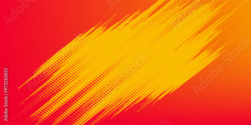 Abstract yellow-blue frame on a dark background. Sporty design in grunge style. Illustration for sports, athletics, training, workout