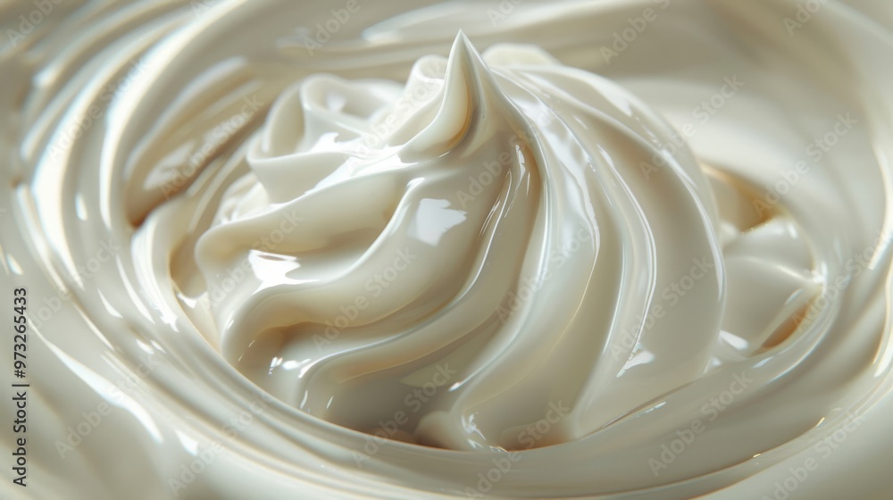 Facial cream swirled in a jar Close-up photo with clean background Facial cream swirled in a jar Close-up photo with clean background