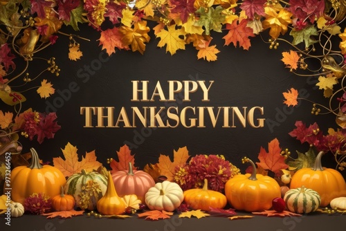 Obraz na płótnie Happy Thanksgiving day social media post celebration illustration background thanksgiving greeting autumn concept
w salonie