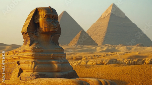 The Great Sphinx and Pyramids of Egypt photo