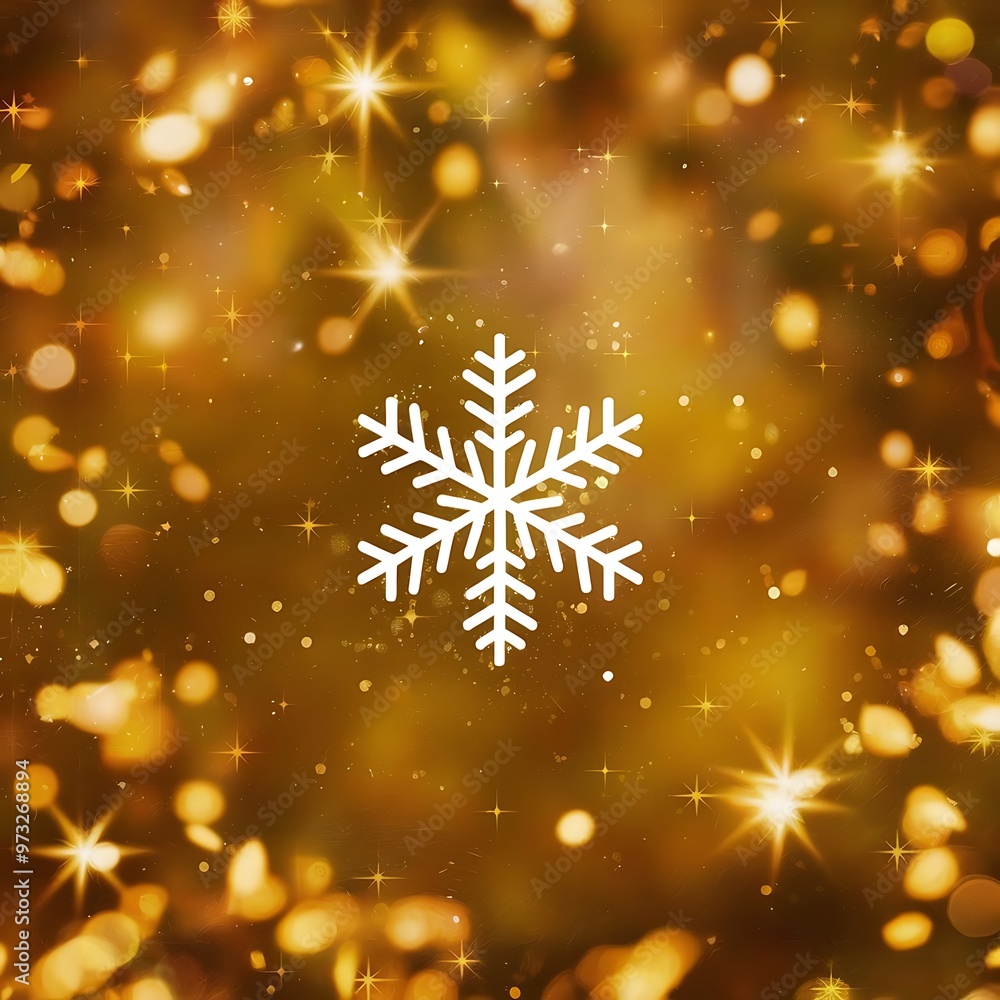 Twinkley Lights and Stars Christmas Golden Background Twinkley Lights and Stars Christmas Golden Background