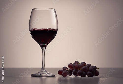 Glass of Malbec wine isolated photo