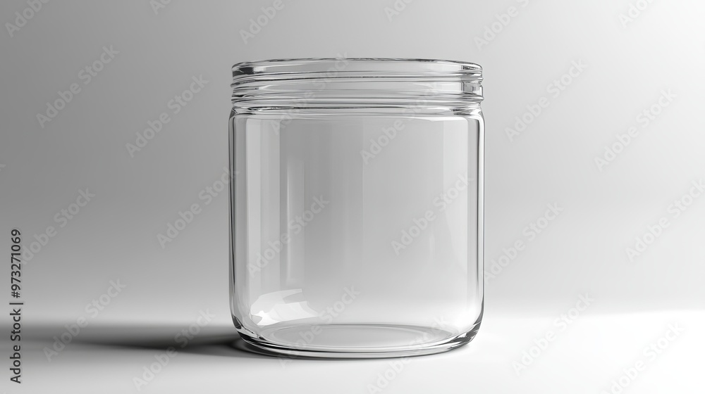 Glass jar photographed on white with cutout path for placement manipulation purposes. Glass jar photographed on white with cutout path for placement manipulation purposes.