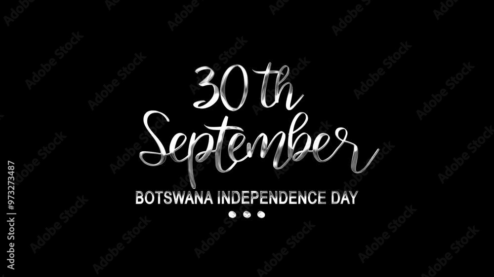 Botswana Independence Day Text Animation on Silver Color. Great for Botswana Independence Day Celebrations, for banner, social media feed wallpaper stories. Botswana Independence Day Text Animation on Silver Color. Great for Botswana Independence Day Celebrations, for banner, social media feed wallpaper stories.