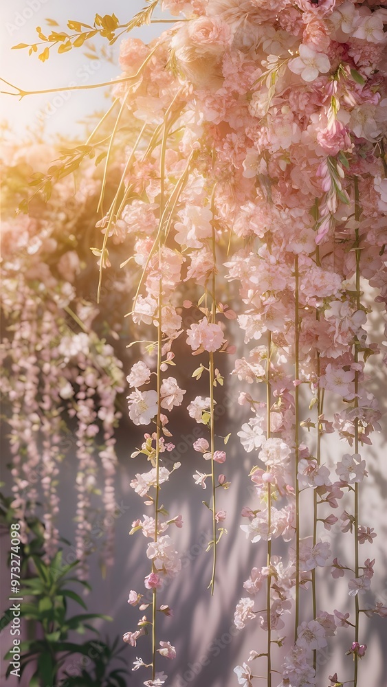 Naklejka premium Spring blossom background with pink flowers