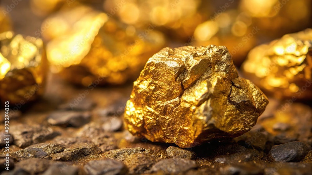 close-up of gold ore lump texture background close-up of gold ore lump texture background