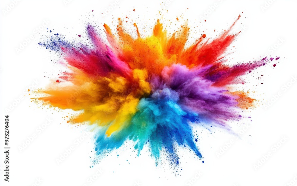 color explosion isolated on white background color explosion isolated on white background
