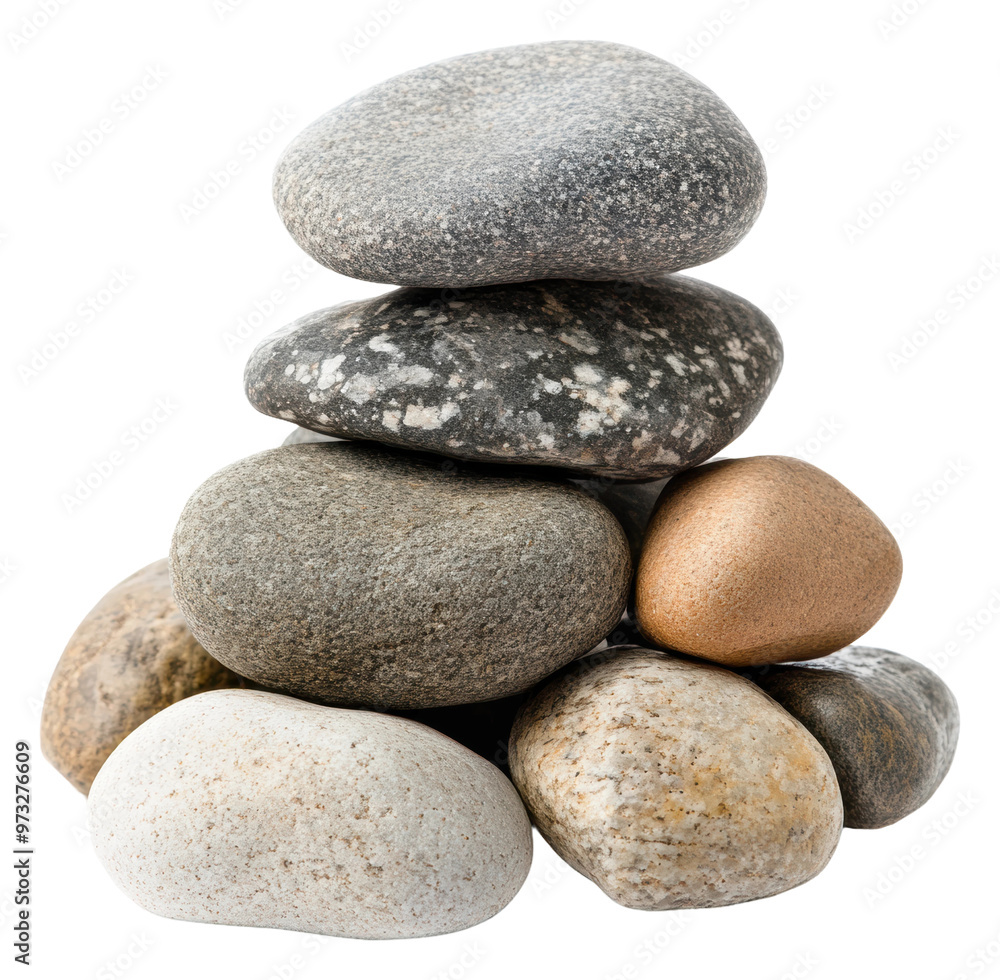 PNG Stacked stones creating a serene centerpiece PNG Stacked stones creating a serene centerpiece