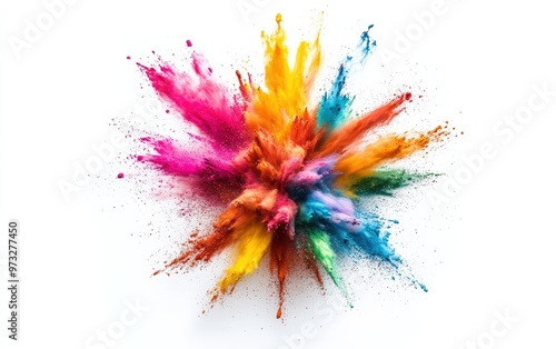 color explosion isolated on white background