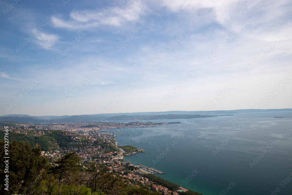View of the coast of Trieste, Italy View of the coast of Trieste, Italy