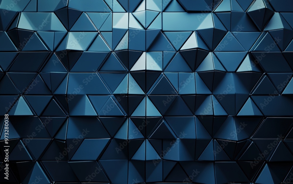Futuristic, High Tech, colored background, with a triangular block structure. Wall texture with a 3D triangle tile pattern. 3D render Futuristic, High Tech, colored background, with a triangular block structure. Wall texture with a 3D triangle tile pattern. 3D render