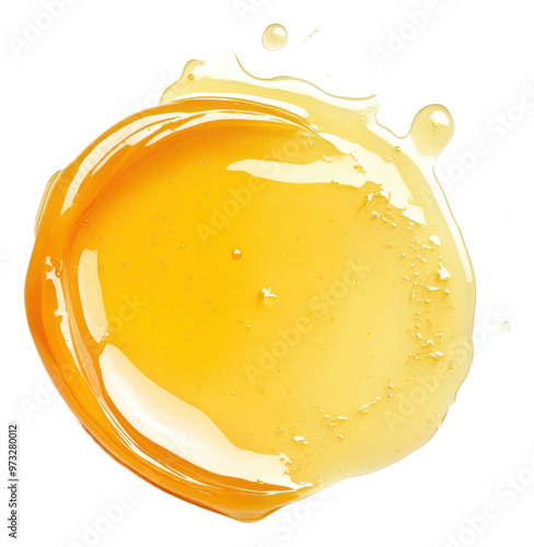 PNG Golden honey drizzling on a white background