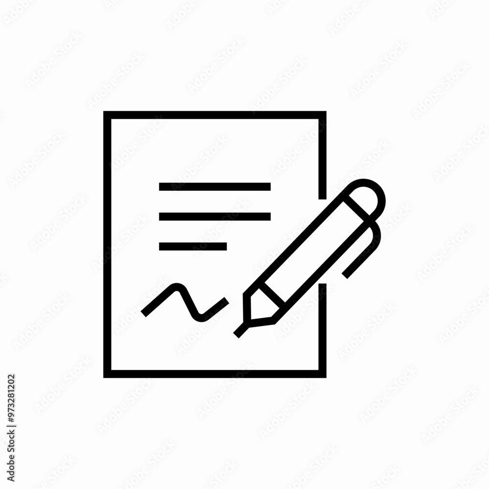 contract signature deal icon sign vector contract signature deal icon sign vector