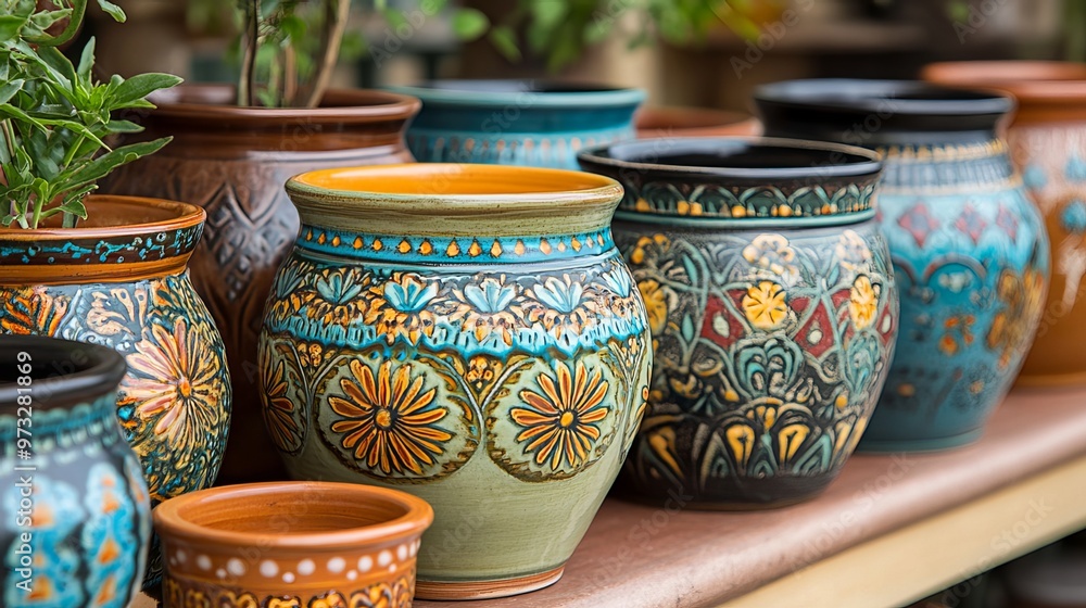 Vivid and ornate ceramic pots are available at discounted prices, offering an opportunity to enhance your home decor with vibrant hues and intricate designs. Vivid and ornate ceramic pots are available at discounted prices, offering an opportunity to enhance your home decor with vibrant hues and intricate designs.