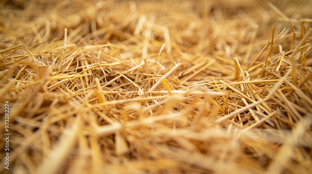 Close Up of Golden Hay Texture - Rural Landscape Close Up of Golden Hay Texture - Rural Landscape