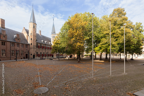 Former abbey in the center of the historic Dutch city of Middelburg in Zeeland. photo