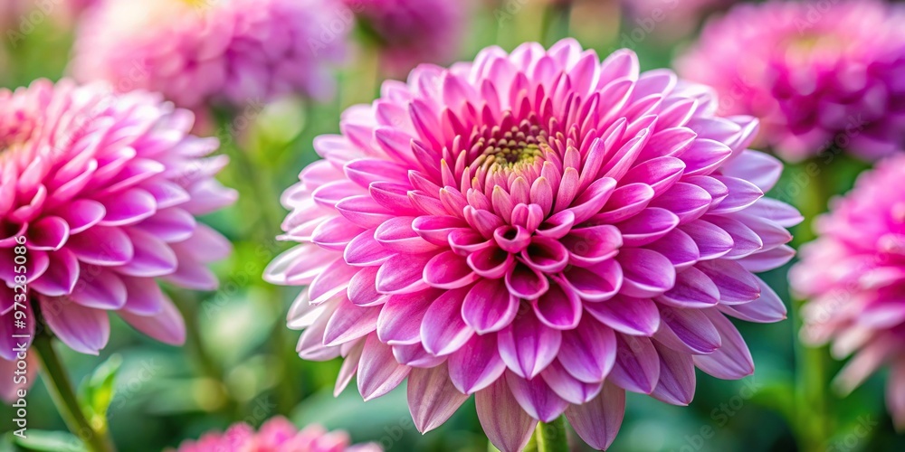 Closeup to pink chrysanthemum flower in the garden Closeup to pink chrysanthemum flower in the garden