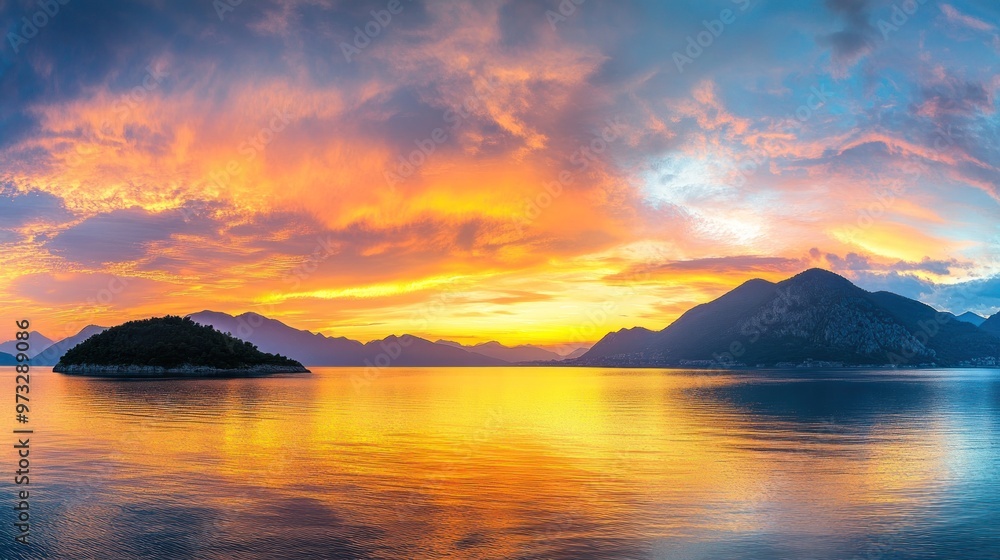 Golden Sunset over the Islands Golden Sunset over the Islands