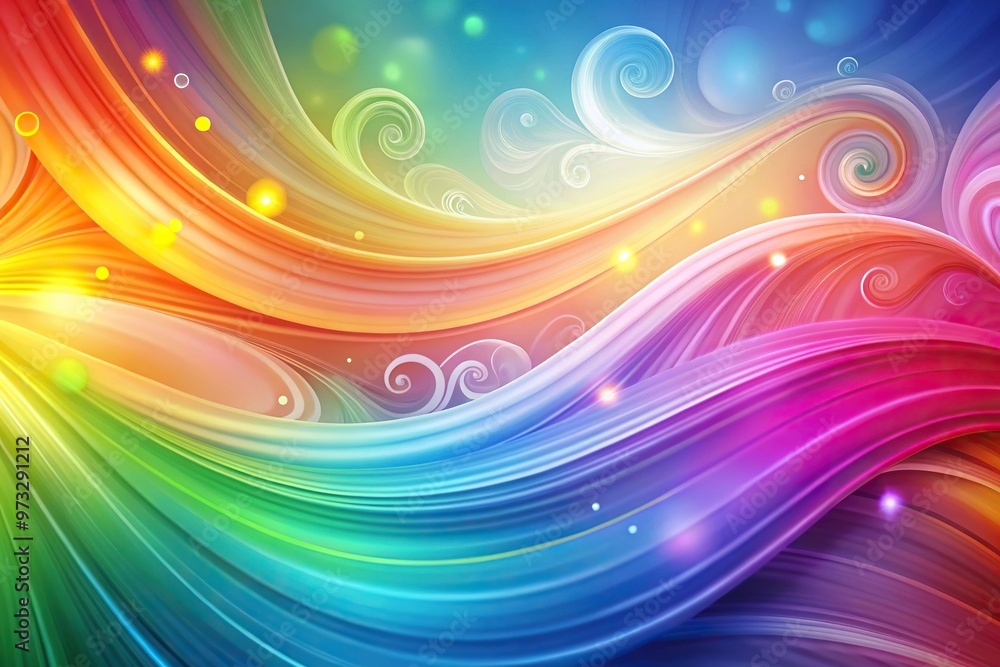 Obraz premium Colorful abstract background with swirling and flowing silhouettes
