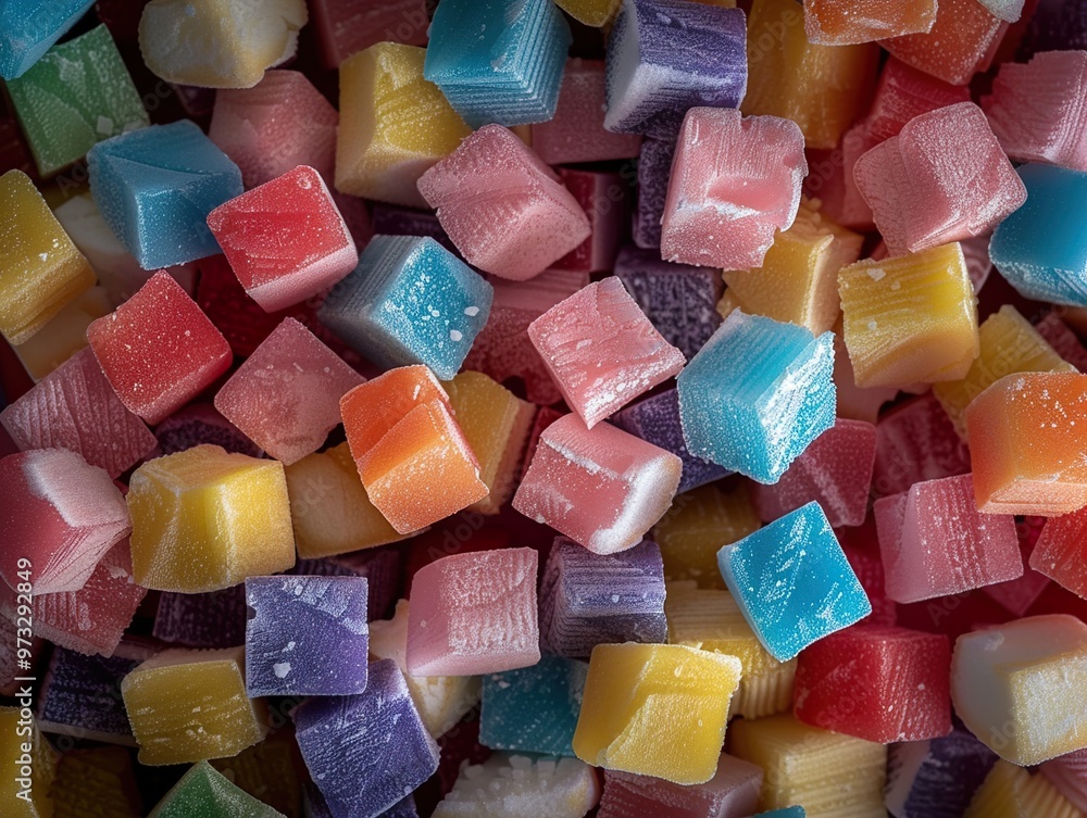 Colorful Candy Cubes: A Sweet and Vibrant Treat Colorful Candy Cubes: A Sweet and Vibrant Treat
