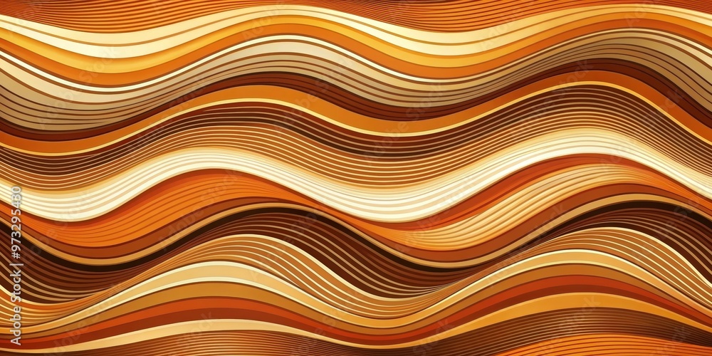 Abstract Wavy Stripes in Warm Tones, digital art, abstract art, striped wallpaper, orange background Abstract Wavy Stripes in Warm Tones, digital art, abstract art, striped wallpaper, orange background