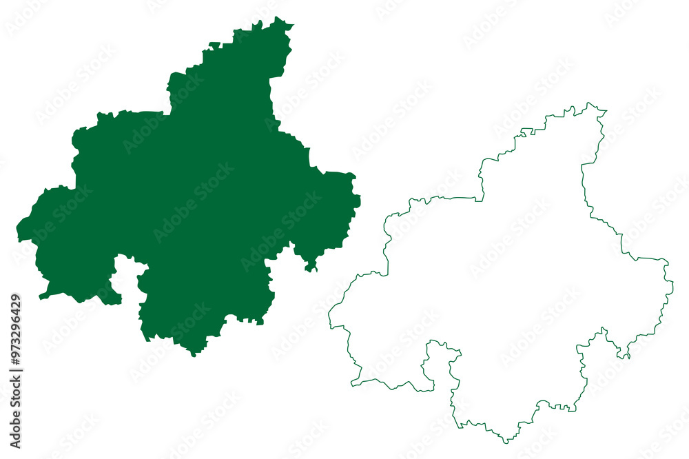 Hassan district (Karnataka State, Republic of India, Mysore division) map vector illustration, scribble sketch Hassan map Hassan district (Karnataka State, Republic of India, Mysore division) map vector illustration, scribble sketch Hassan map