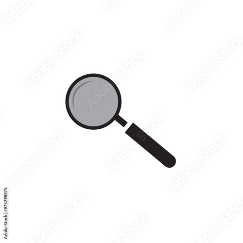 Search icon. Magnifying glass icon, vector magnifier or loupe sign.