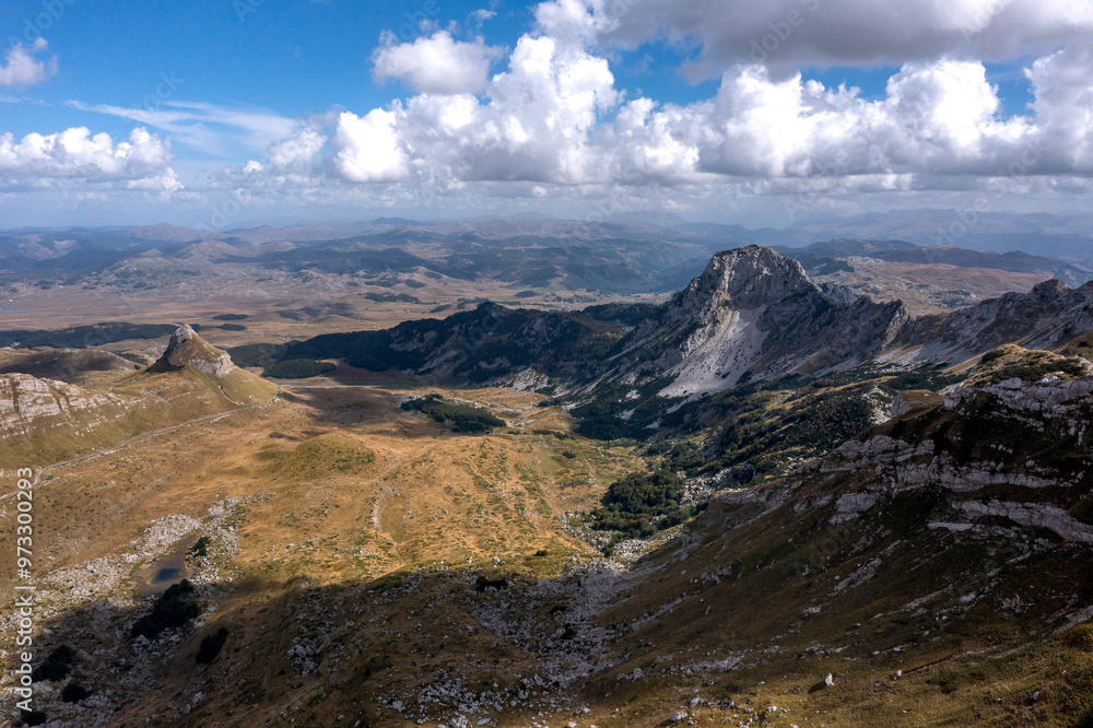 Obraz premium Aerial view on Durmitor National Park 