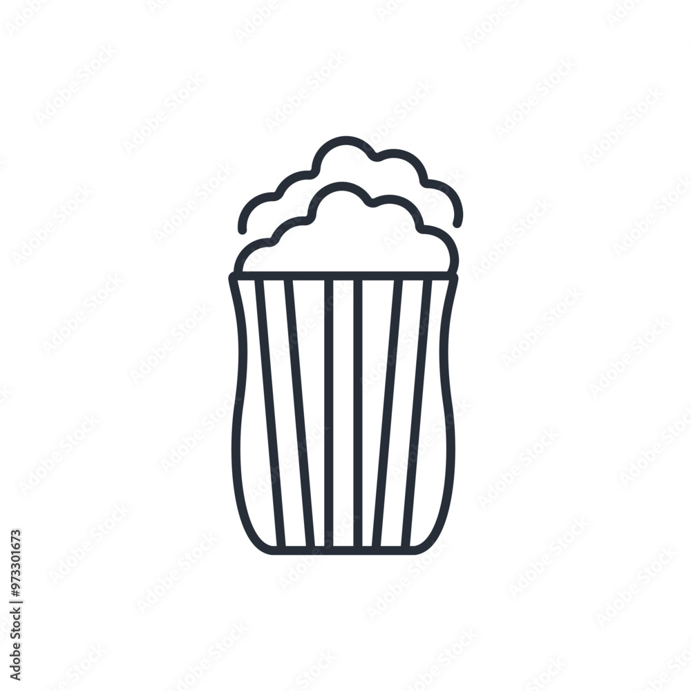 Popcorn icon. vector.Editable stroke.linear style sign for use web design,logo.Symbol illustration. Popcorn icon. vector.Editable stroke.linear style sign for use web design,logo.Symbol illustration.