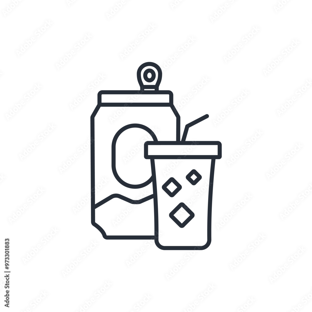 soda icon. vector.Editable stroke.linear style sign for use web design,logo.Symbol illustration. soda icon. vector.Editable stroke.linear style sign for use web design,logo.Symbol illustration.