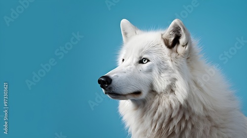 portrait of a white wolf