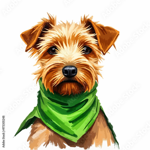 Oil painting Super Dog mascot illustration, Cute dog  editable digital painting. Brown dog, puppy