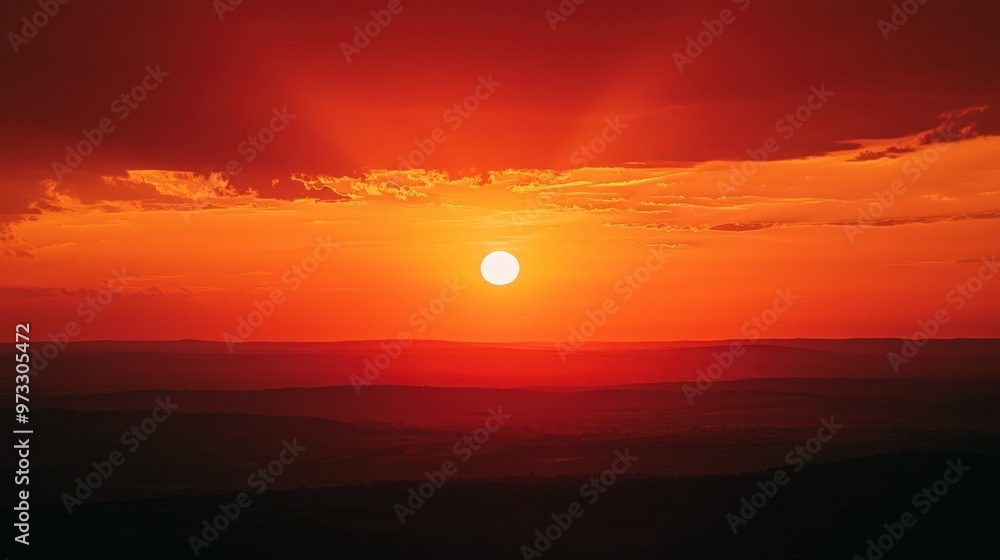 A breathtaking sunset captured in a gradient from orange to dark red, illustrating the natural beauty and dramatic end of the day. A breathtaking sunset captured in a gradient from orange to dark red, illustrating the natural beauty and dramatic end of the day.